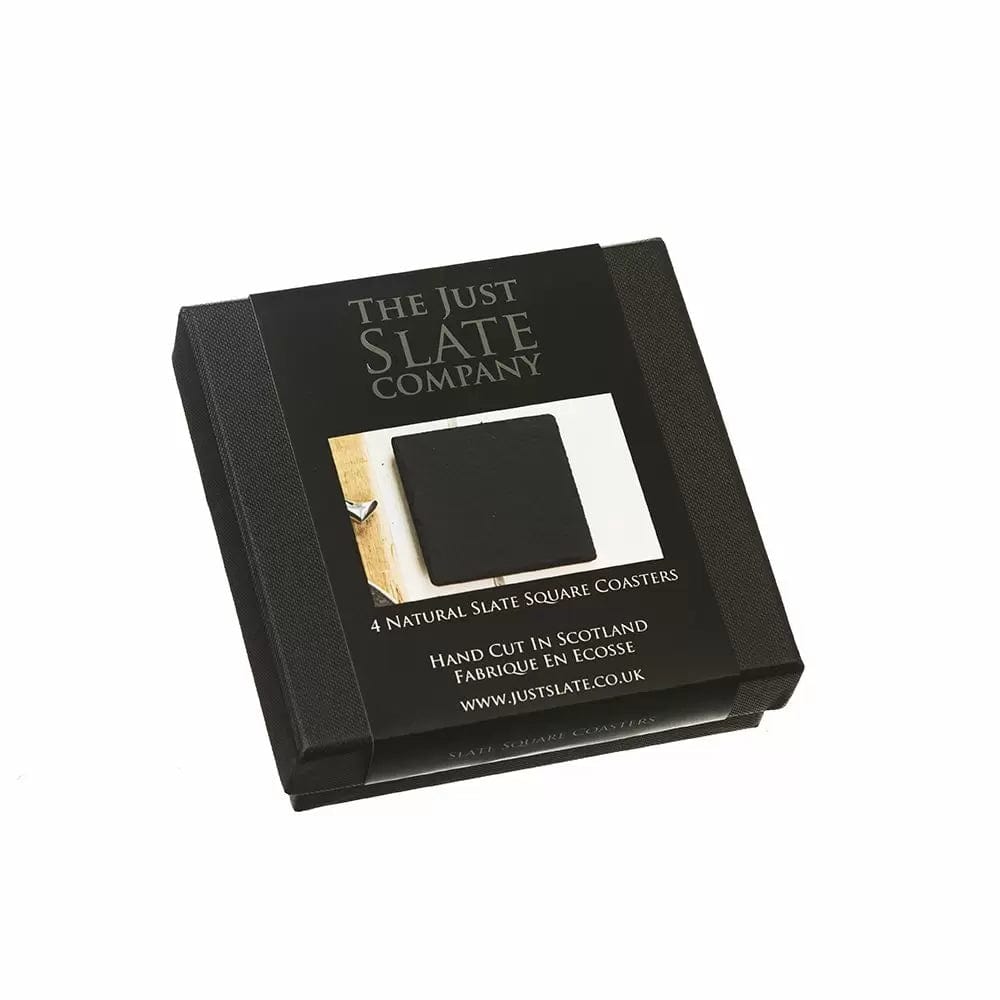In this photo 4 Slate Coasters Square Blank Mood4Whisky