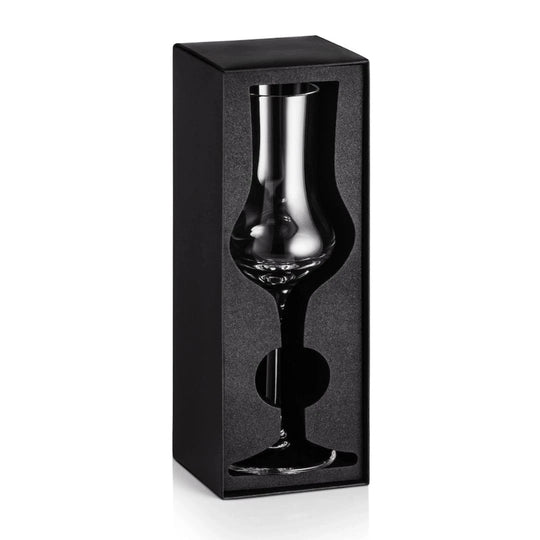 In this photo Whisky Glass G300 – 100 ml – Hand-Blown – Amber Glass Mood4whisky