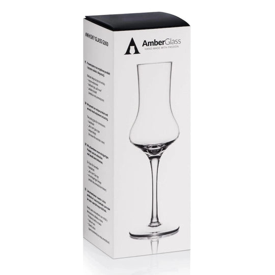 In this photo Whisky Glass G300 – 100 ml – Hand-Blown – Amber Glass Mood4whisky