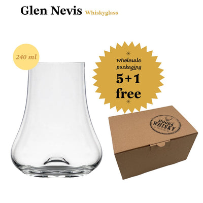 Whisky <tc>glas</tc> Glen Nevis ★★★★★ - 240 ml - 5+1 gratis - Großhandelsverpackung - Mood4Whisky