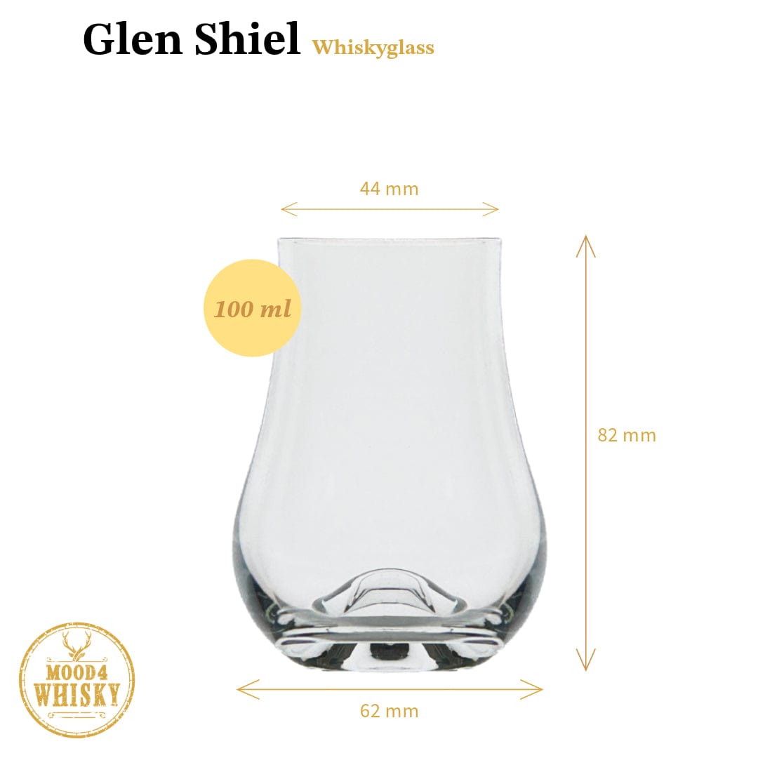 In this photo Whisky glass Glen Shiel ★★★★★ - 100 ml - 5+1 free - Wholesale packaging - Mood4Whisky MoodCompanyNL