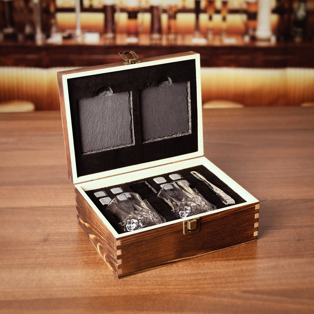 Whisky Double Tasting Set – Glasses and Stones – Set of 2 - Mood4whisky